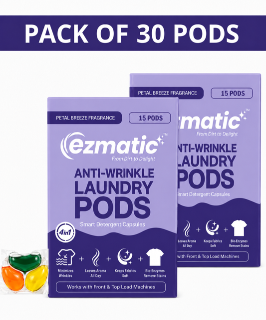 4-in-1 Anti-Wrinkle Laundry Pods - Wrinkle Release, Tough Stain Removal, Brightening and Fabric Softening