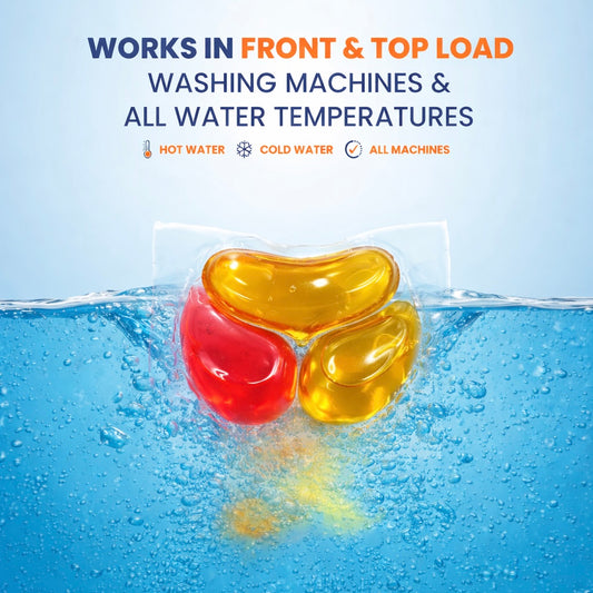 3-in-1 Laundry Pods — Tough Stain Removal, Brightening and Fabric Softening