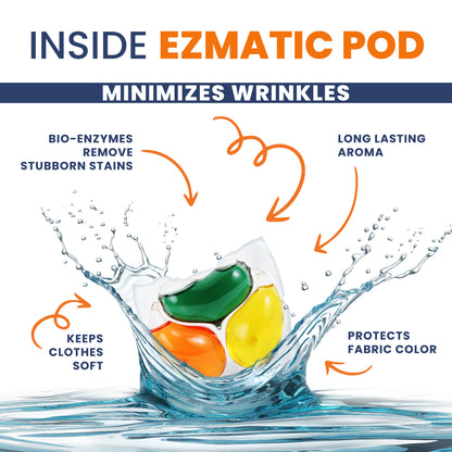 4-in-1 Anti-Wrinkle Laundry Pods - Wrinkle Release, Tough Stain Removal, Brightening and Fabric Softening