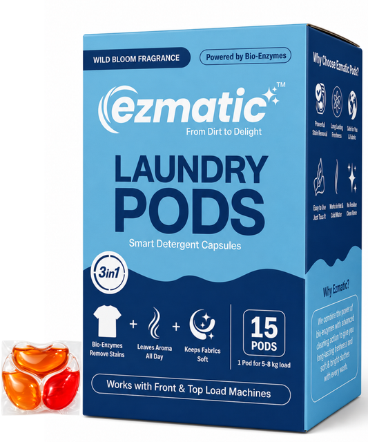 3-in-1 Laundry Pods — Tough Stain Removal, Brightening and Fabric Softening