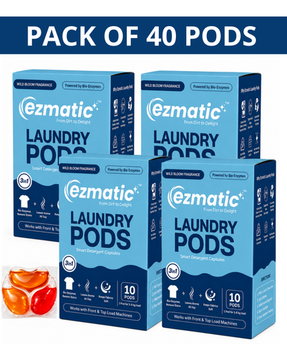 3-in-1 Laundry Pods — Tough Stain Removal, Brightening and Fabric Softening