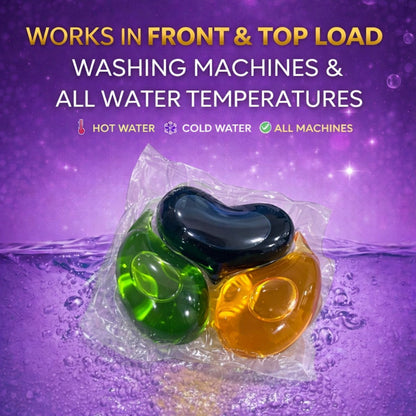 4-in-1 Anti-Wrinkle Laundry Pods - Wrinkle Release, Tough Stain Removal, Brightening and Fabric Softening